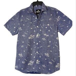 Corona Men's Short Sleeve Button Down Shirt Size M